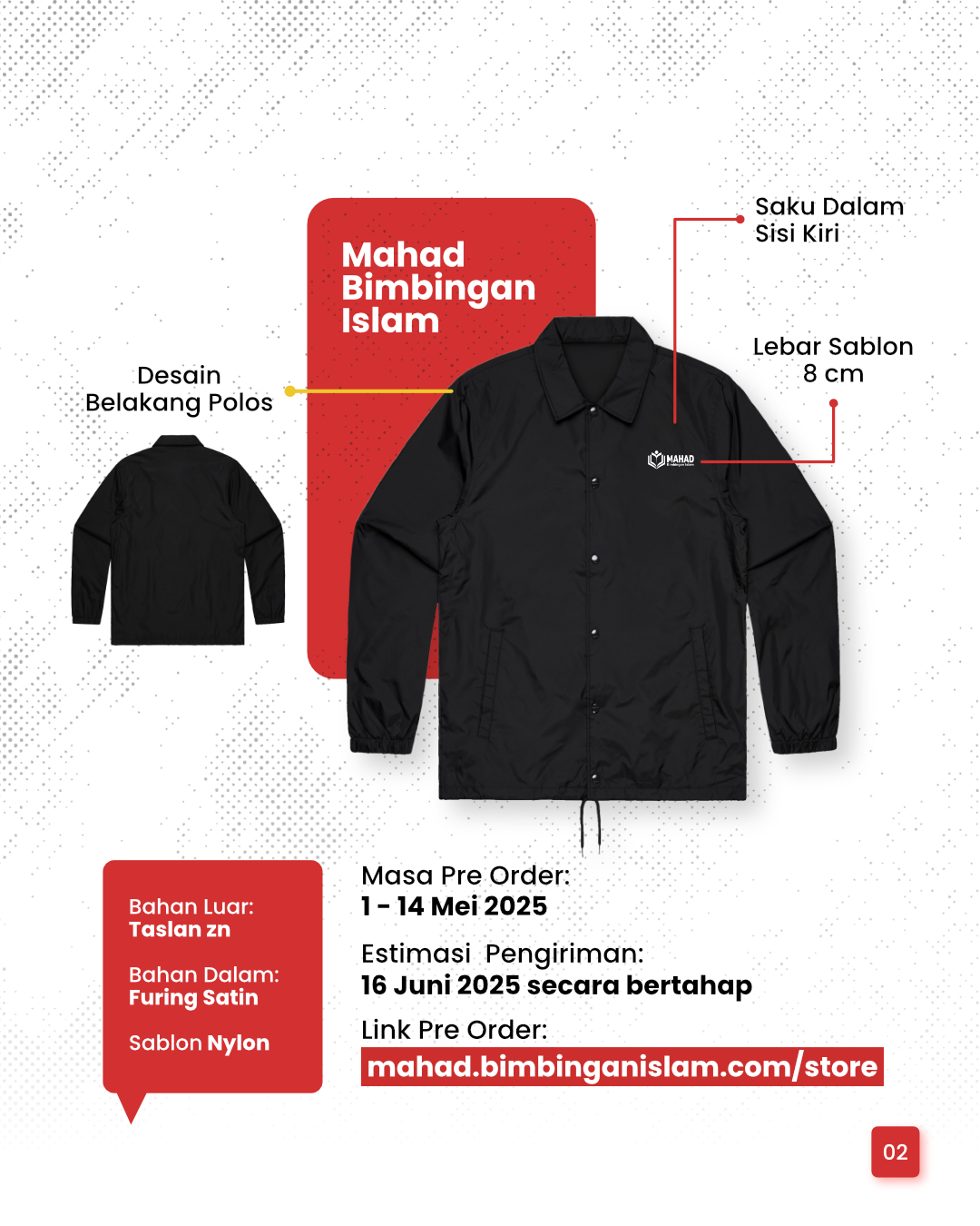 Coach Jacket Mahad Bimbingan Islam